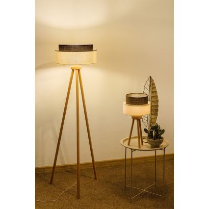 Brilagi - Lampe de table LED BOHO STYLE 1xE27/15W/230V crème/marron