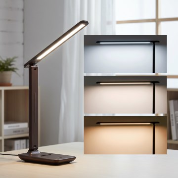 Brilagi - Lampe de table LED dimmable MODO LED/7W/230V 3000/4000/6500K marron