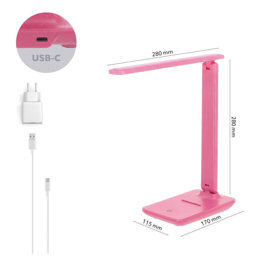 Brilagi - Lampe de table LED dimmable MODO LED/7W/230V 3000/4000/6500K rose