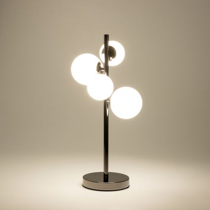 Brilagi - Lampe de table LED MILLA 4xG9/3W/230V chrome noir/blanc