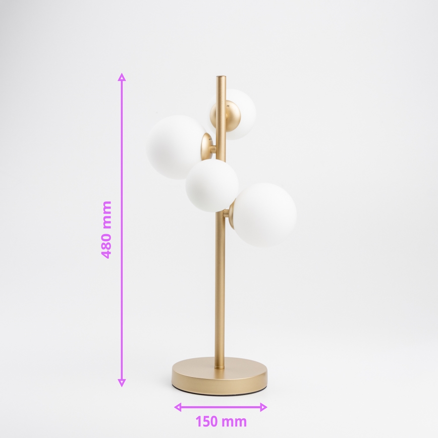Brilagi - Lampe de table LED MILLA 4xG9/3W/230V doré/blanc