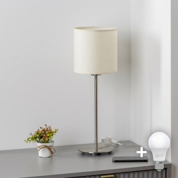 Brilagi - Lampe de table LED NUBILA 1xE27/60W/230V crème