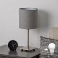 Brilagi - Lampe de table LED NUBILA 1xE27/60W/230V gris clair
