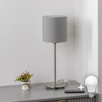 Brilagi - Lampe de table LED NUBILA 1xE27/60W/230V gris clair