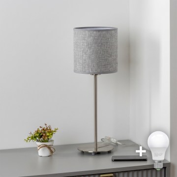 Brilagi - Lampe de table LED NUBILA 1xE27/60W/230V grise