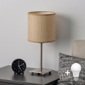 Brilagi - Lampe de table LED NUBILA 1xE27/60W/230V, marron clair