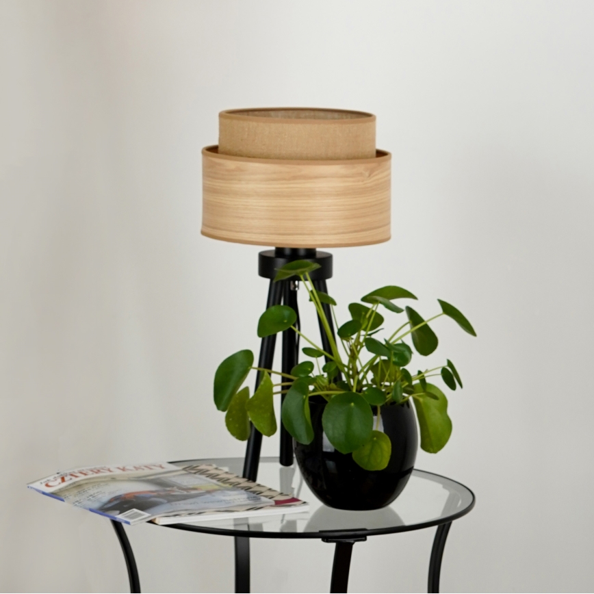 Brilagi - Lampe de table MONTANA BOHO 1xE27/15W/230V marron/noir