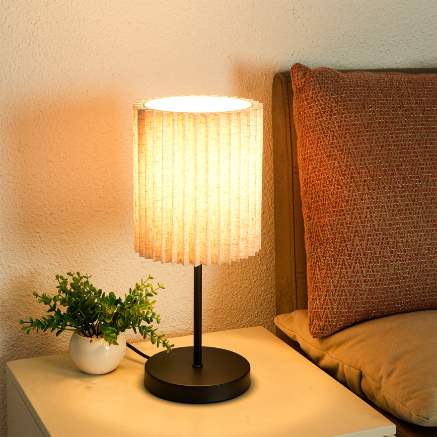 Brilagi - Lampe de table NORDIC WAVE 1xE27/15W/230V lin/noir