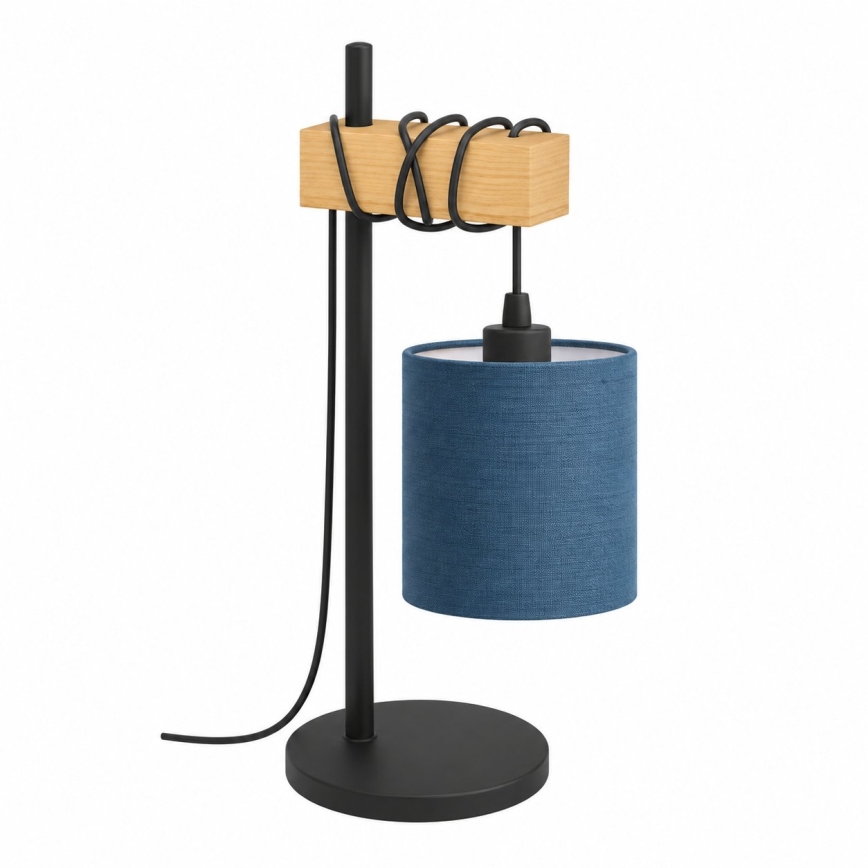 BRILAGI - Lampe de table NUBILA 1xE27/40W/230V marron/noir/bleu foncé