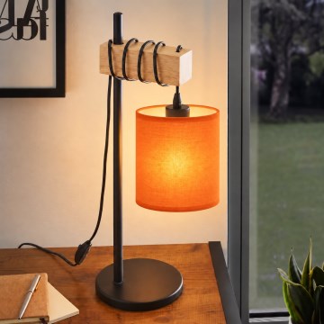 BRILAGI - Lampe de table NUBILA 1xE27/40W/230V marron/noir/orange