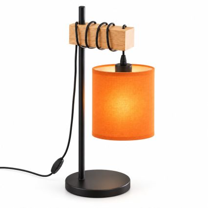 BRILAGI - Lampe de table NUBILA 1xE27/40W/230V marron/noir/orange