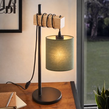 BRILAGI - Lampe de table NUBILA 1xE27/40W/230V marron/noir/vert