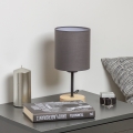 Brilagi - Lampe de table NUBILA WOOD 1xE27/25W/230V chêne/anthracite