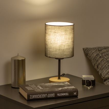 Brilagi - Lampe de table NUBILA WOOD 1xE27/25W/230V chêne/anthracite