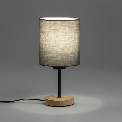 Brilagi - Lampe de table NUBILA WOOD 1xE27/25W/230V chêne/anthracite