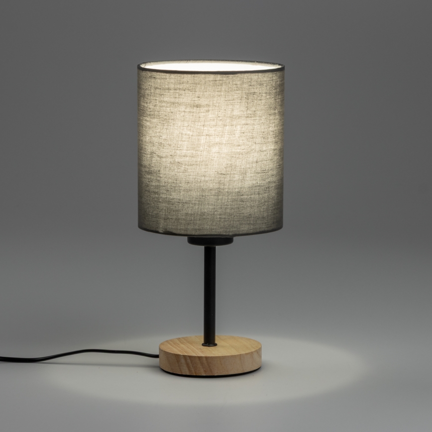 Brilagi - Lampe de table NUBILA WOOD 1xE27/25W/230V chêne/anthracite