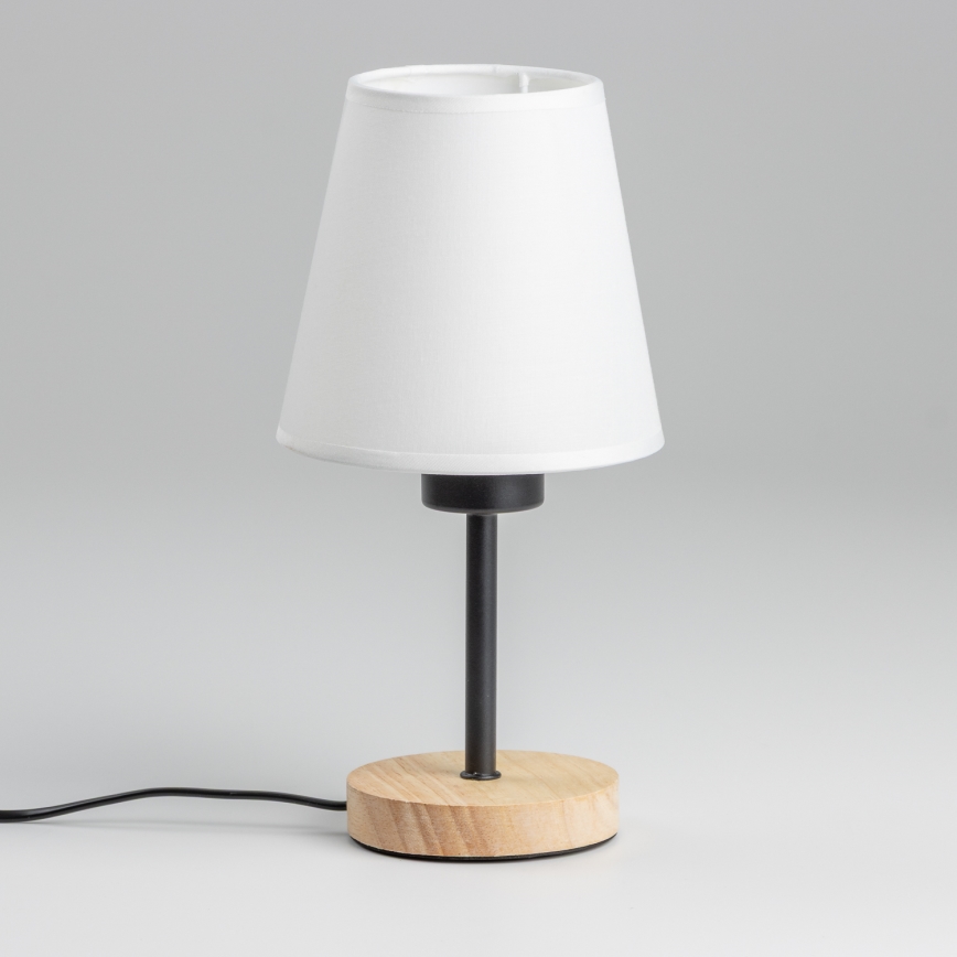 Brilagi - Lampe de table NUBILA WOOD 1xE27/25W/230V chêne/blanc