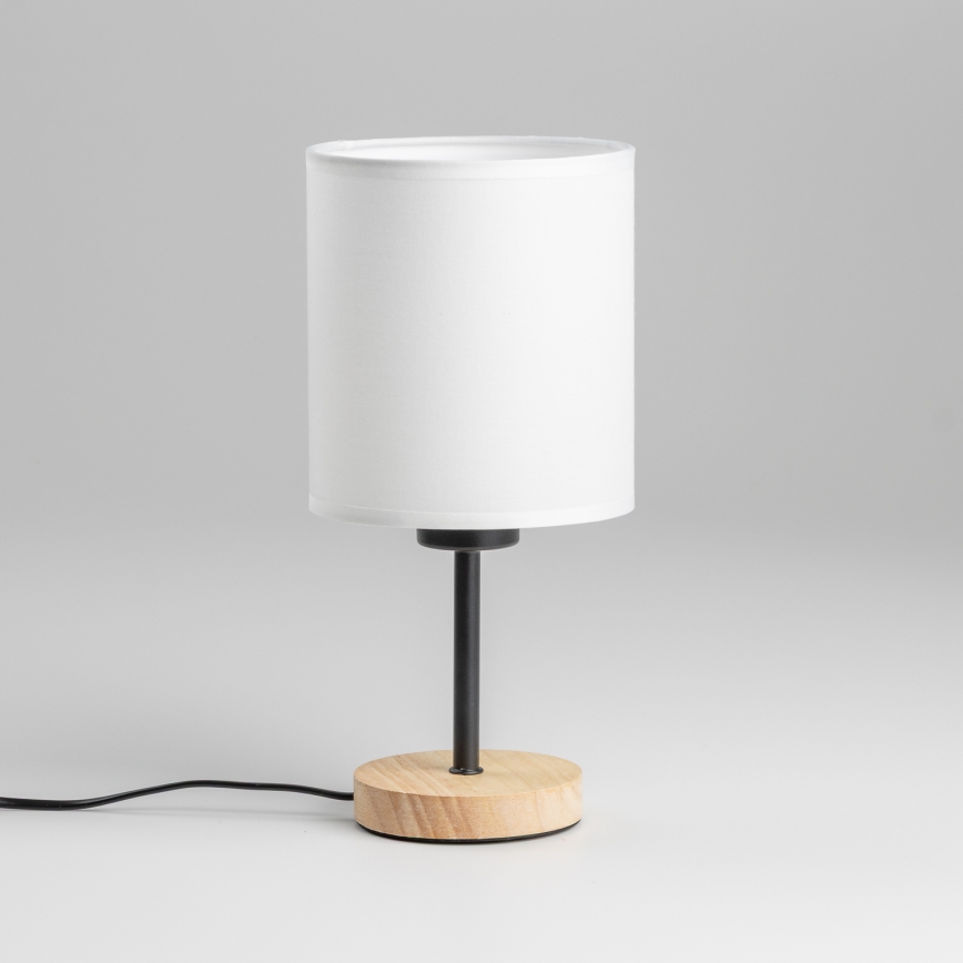 Brilagi - Lampe de table NUBILA WOOD 1xE27/25W/230V chêne/blanc
