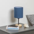 Brilagi - Lampe de table NUBILA WOOD 1xE27/25W/230V chêne/bleu foncé