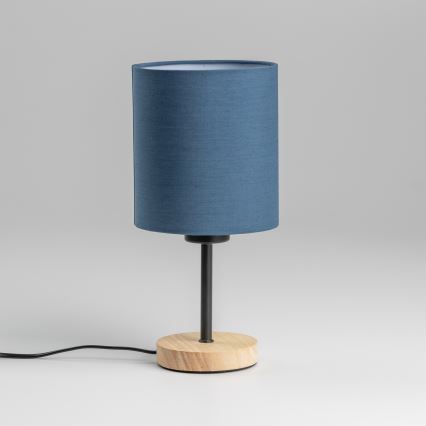 Brilagi - Lampe de table NUBILA WOOD 1xE27/25W/230V chêne/bleu foncé