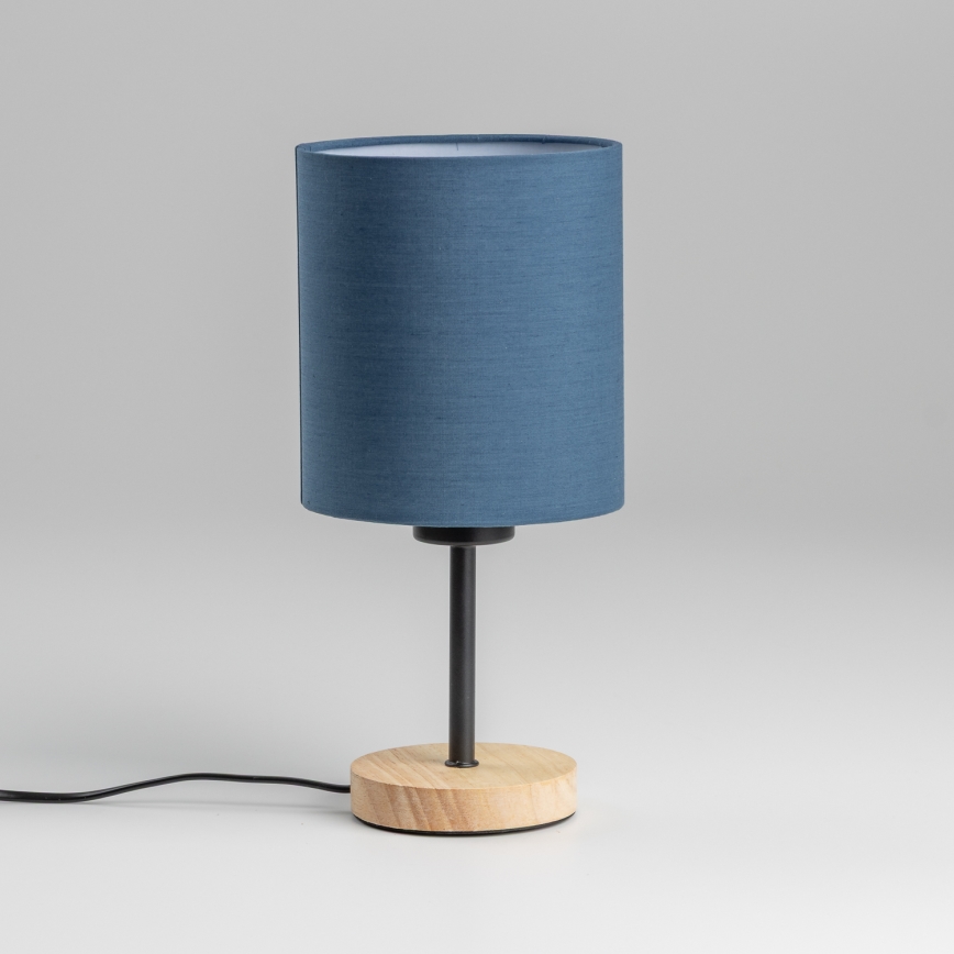 Brilagi - Lampe de table NUBILA WOOD 1xE27/25W/230V chêne/bleu foncé