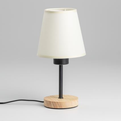 Brilagi - Lampe de table NUBILA WOOD 1xE27/25W/230V chêne/crème