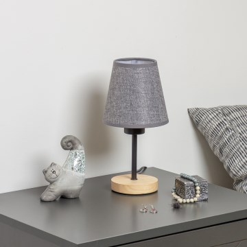 Brilagi - Lampe de table NUBILA WOOD 1xE27/25W/230V chêne/gris