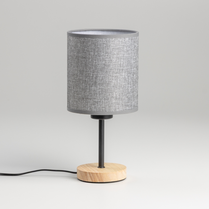 Brilagi - Lampe de table NUBILA WOOD 1xE27/25W/230V chêne/gris