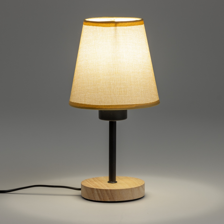 Brilagi - Lampe de table NUBILA WOOD 1xE27/25W/230V chêne/marron clair
