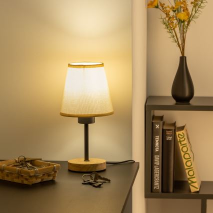 Brilagi - Lampe de table NUBILA WOOD 1xE27/25W/230V chêne/marron clair