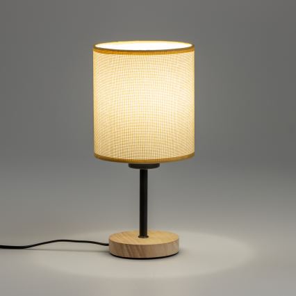 Brilagi - Lampe de table NUBILA WOOD 1xE27/25W/230V chêne/marron clair
