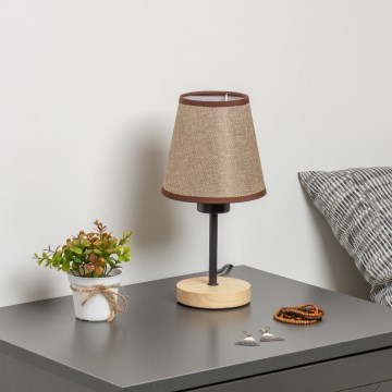 Brilagi - Lampe de table NUBILA WOOD 1xE27/25W/230V chêne/marron