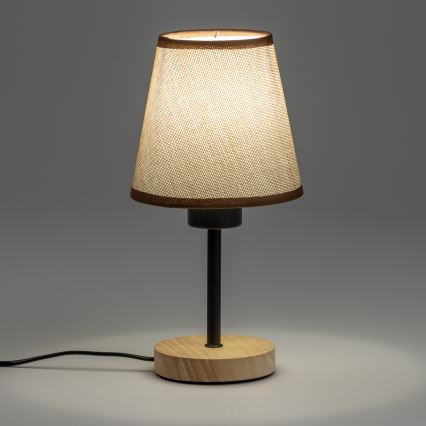 Brilagi - Lampe de table NUBILA WOOD 1xE27/25W/230V chêne/marron