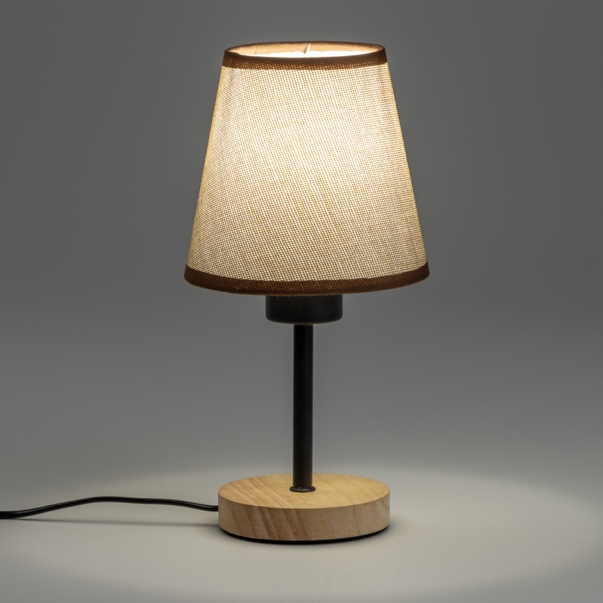Brilagi - Lampe de table NUBILA WOOD 1xE27/25W/230V chêne/marron