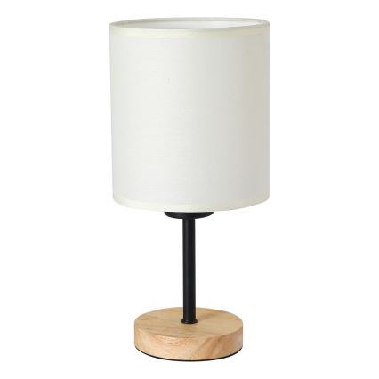 Brilagi - Lampe de table NUBILA WOOD 1xE27/25W/230V chêne/noir/crème