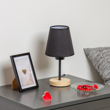 Brilagi - Lampe de table NUBILA WOOD 1xE27/25W/230V chêne/noir