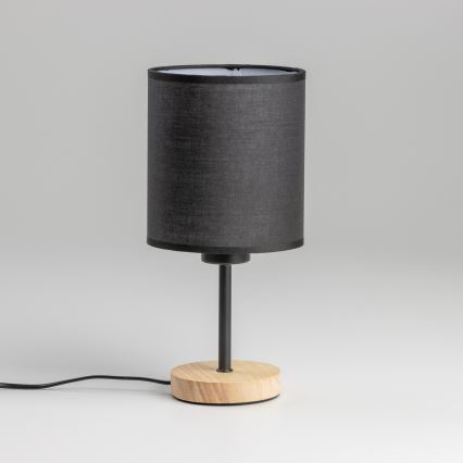 Brilagi - Lampe de table NUBILA WOOD 1xE27/25W/230V chêne/noir