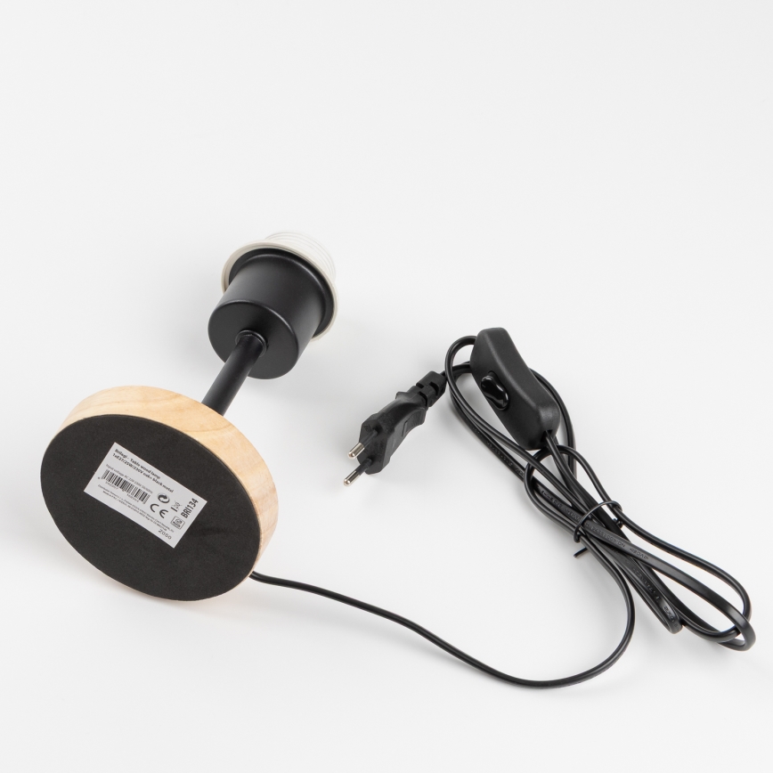 Brilagi - Lampe de table NUBILA WOOD 1xE27/25W/230V chêne/noir