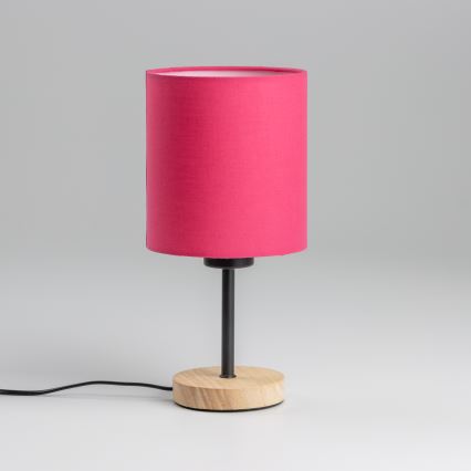 Brilagi - Lampe de table NUBILA WOOD 1xE27/25W/230V chêne/rose