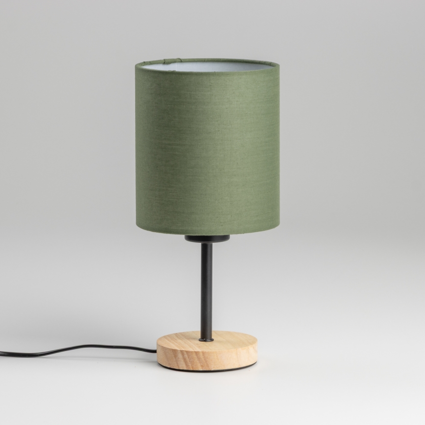 Brilagi - Lampe de table NUBILA WOOD 1xE27/25W/230V chêne/vert