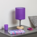 Brilagi - Lampe de table NUBILA WOOD 1xE27/25W/230V chêne/violet
