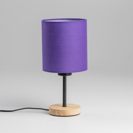 Brilagi - Lampe de table NUBILA WOOD 1xE27/25W/230V chêne/violet