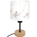 Brilagi - Lampe de table pour enfants BOBO WOOD 1xE27/25W/230V chêne/noir/crème/lapins
