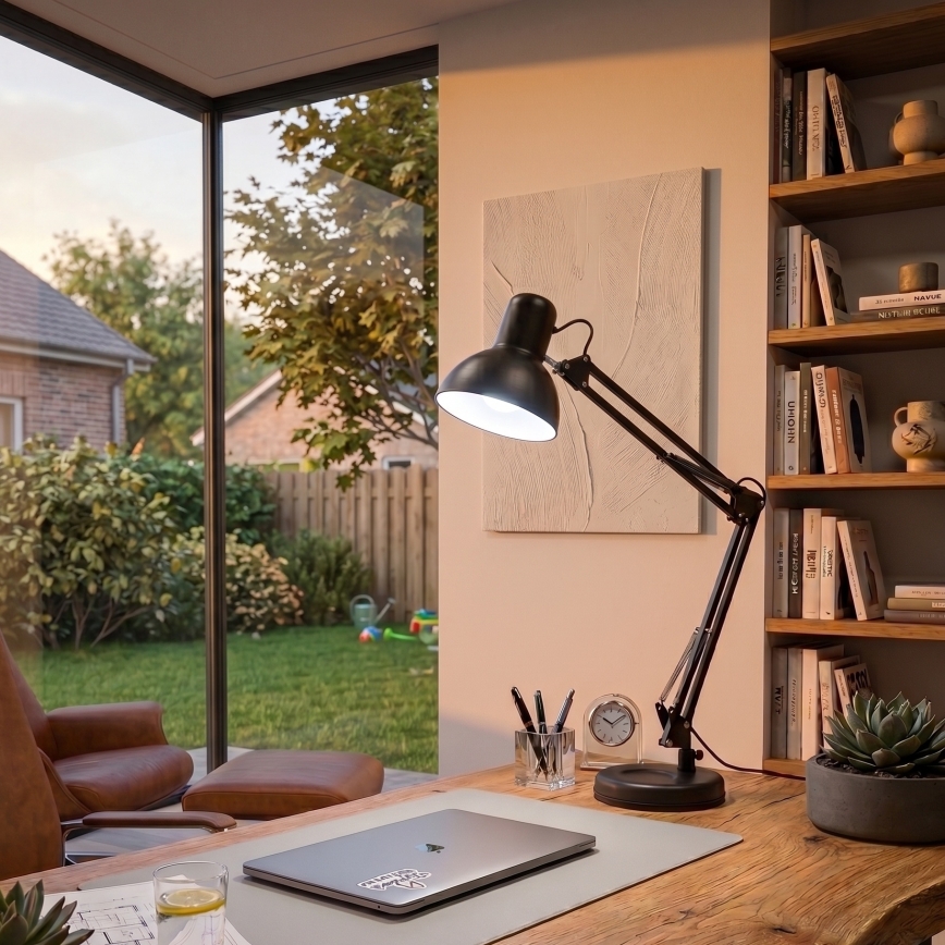 Brilagi - Lampe de table ROMERO 1xE27/60W/230V noire