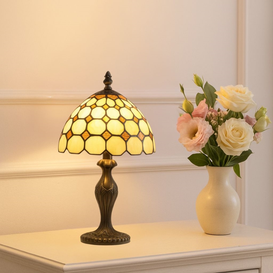 Brilagi - Lampe de table Tiffany en vitrail DORAN 1xE14/40W/230V