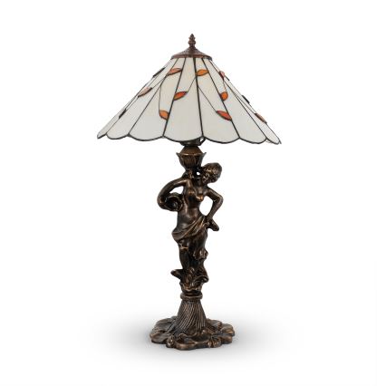 Brilagi - lampe de table Tiffany en vitrail FOLIA 1xE27/60W/230V