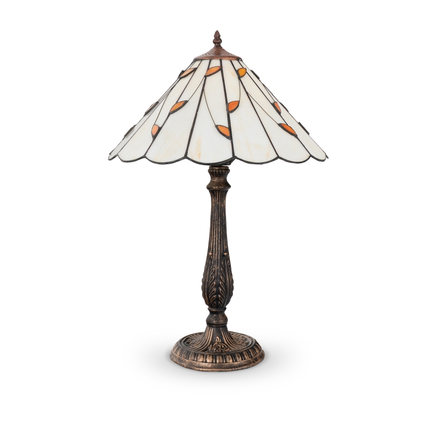 Brilagi - Lampe de table Tiffany en vitrail FOLIA 2xE27/60W/230V