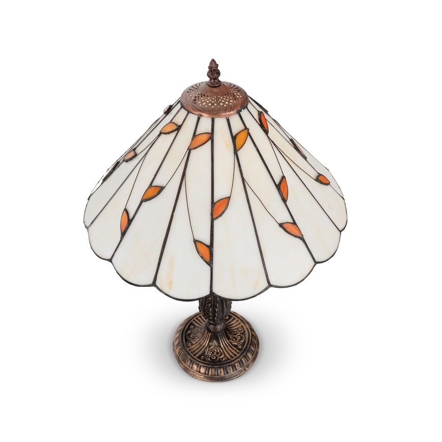 Brilagi - Lampe de table Tiffany en vitrail FOLIA 2xE27/60W/230V