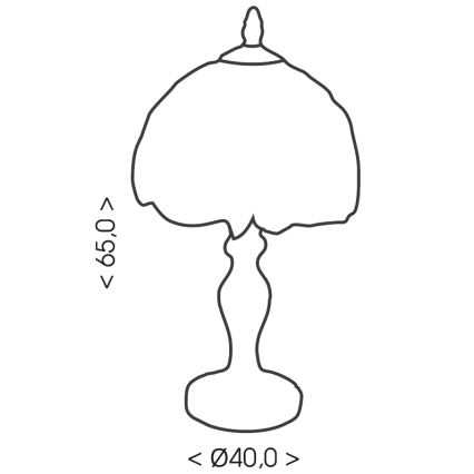 BRILAGI - Lampe de table Tiffany en vitrail IVORY SMOOTH 1xE27/60W/230V