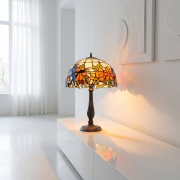 Brilagi - lampe de table Tiffany en vitrail JUNGLE 2xE27/60W/230V